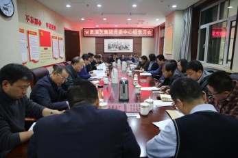 甘肅演藝集團召開黨委中心組學習會學習中共中央印發(fā)《中國共產(chǎn)黨支部工作條例（試行）》